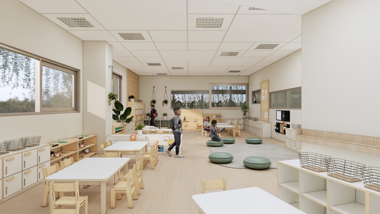 Montessori classroom render